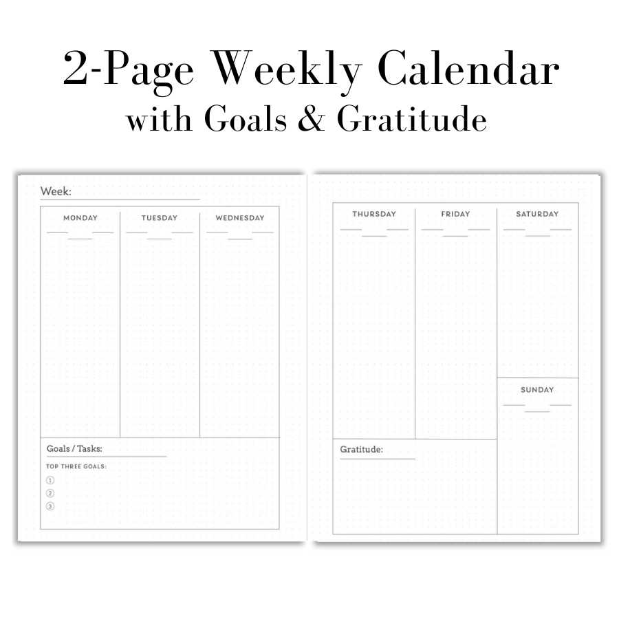 The Flexible Planner Undated PDF (Download; Print at Home)