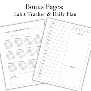 The Flexible Planner Undated PDF (Download; Print at Home)