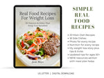 Load image into Gallery viewer, Real Food Recipes For Weight Loss (Download, Print at Home)
