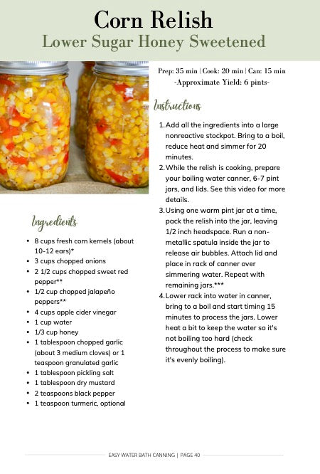 Easy Water Bath Canning Digital eBook: 40 Recipes For Tomatoes, Pickles, and More
