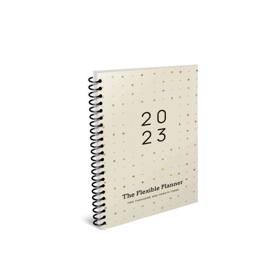 The Flexible Planner 2023 Dots DATED 5.5x8.5 HALF SIZE (Shipped, Coil-Bound)