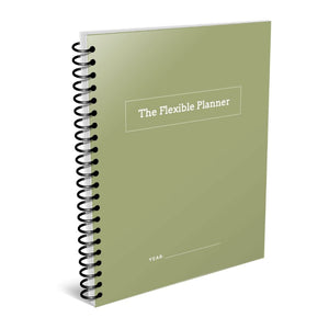 The Flexible Planner Green UNDATED-8.5x11 FULL SIZE (Shipped, Coil-Bound)