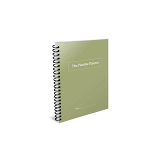 The Flexible Planner Green UNDATED-5.5x8.5 HALF SIZE (Shipped, Coil-Bound)